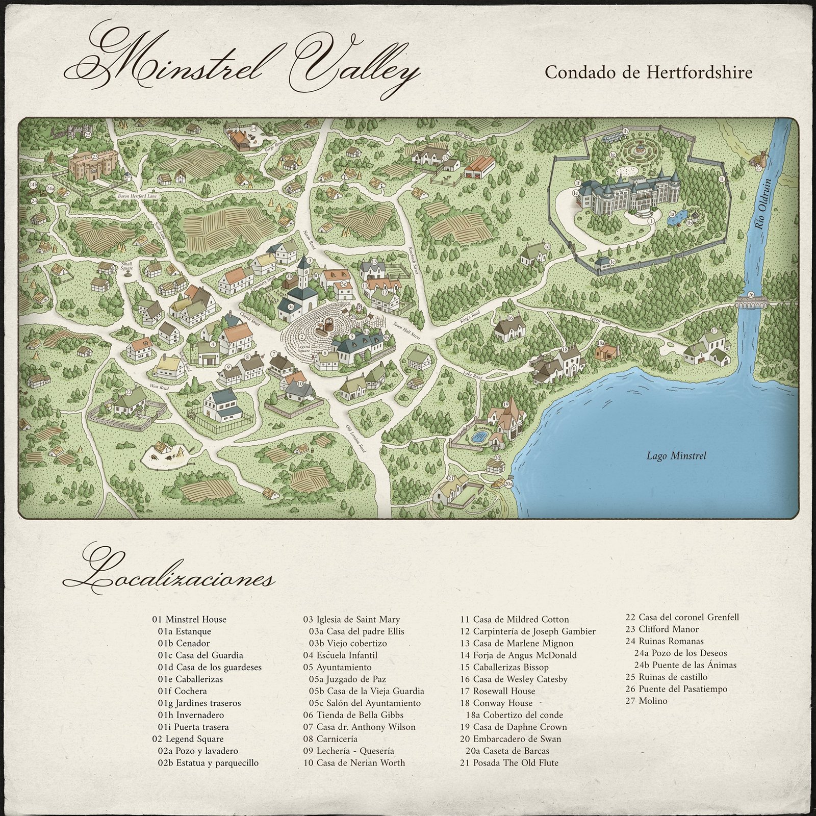 mapa MINSTREL VALLEY
